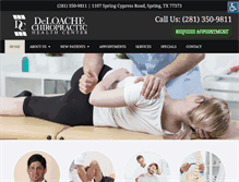 Tablet Screenshot of deloachechiropractic.com